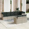 Image de vidaXL Salon de Jardin avec Coussins 8 pcs, Canapés avec Pieds Réglables, Ensemble de Meubles d'Extérieur Patio Terrasse, 3219212