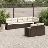 Image de vidaXL Salon de Jardin avec Coussins 8 pcs, Canapés avec Pieds Réglables, Ensemble de Meubles d'Extérieur Patio Terrasse, 3219213