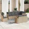 Image de vidaXL Salon de jardin avec coussins 8 pcs beige résine tressée 3219229