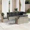 Image de vidaXL Salon de Jardin avec Coussins 8 pcs, Canapés avec Pieds Réglables, Ensemble de Meubles d'Extérieur Patio Terrasse, 3219232