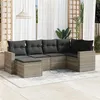 Image de vidaXL Salon de Jardin avec Coussins 6 pcs, Canapés avec Pieds Réglables, Ensemble de Meubles d'Extérieur Patio Terrasse, 3219252