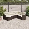 Image de vidaXL Salon de Jardin avec Coussins 7 pcs, Canapés avec Pieds Réglables, Ensemble de Meubles d'Extérieur Patio Terrasse, 3219293