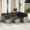 Image de vidaXL Salon de Jardin avec Coussins 8 pcs, Canapés avec Pieds Réglables, Ensemble de Meubles d'Extérieur Patio Terrasse, 3219302