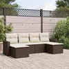 Image de vidaXL Salon de Jardin avec Coussins 6 pcs, Canapés avec Pieds Réglables, Ensemble de Meubles d'Extérieur Patio Terrasse, 3219313