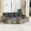 Image de vidaXL Salon de Jardin avec Coussins 7 pcs, Canapés avec Pieds Réglables, Ensemble de Meubles d'Extérieur Patio Terrasse, 3219322