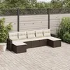 Image de vidaXL Salon de Jardin avec Coussins 7 pcs, Canapés avec Pieds Réglables, Ensemble de Meubles d'Extérieur Patio Terrasse, 3219333
