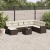 Image de Salon de jardin modulable GENERIQUE marron resine tressee 9 pieces 65.5 x 62 x 37 cm 8 personnes