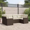 Image de vidaXL Salon de Jardin avec Coussins 6 pcs, Canapés avec Pieds Réglables, Ensemble de Meubles d'Extérieur Patio Terrasse, 3219373