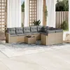 Image de Salon de jardin modulable VIDAXL 10 pieces beige resine tressee 62 x 62 x 69 cm