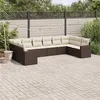 Image de Salon de jardin modulable Vidaxl resine tressee marron 10 pieces x 65.5 x 69 10 personnes
