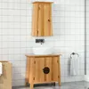 Image de vidaXL Ensemble de meubles de salle de bain 2 pcs bois de pin massif, armoire de salle de bain, meuble de salle de bain, 3223459