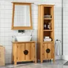 Image de vidaXL Ensemble de meubles de salle de bain 3 pcs bois de pin massif, armoire de salle de bain, meuble de salle de bain, 3223462