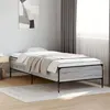 Image de vidaXL Bedframe bewerkt hout en metaal grijs sonoma eiken 100x200 cm844964