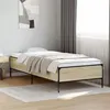 Image de vidaXL Cadre de lit chêne sonoma 90x200 cm bois d'ingénierie et métal, lit, lit d’invités, lit simple, meuble de chambre à 844967
