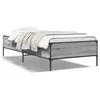 Image de vidaXL Bedframe bewerkt hout en metaal grijs sonoma eiken 90x190 cm844989