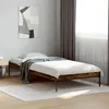 Image de vidaXL Cadre de lit chêne fumé 90x200 cm bois d'ingénierie et métal, lit, lit d'invités, lit simple, meuble de chambre à 845033