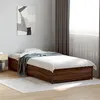 Image de vidaXL Bedframe bewerkt hout en metaal bruin eikenkleurig 90x190 cm845120