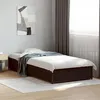 Image de vidaXL Cadre de lit noir 75x190 cm bois d'ingénierie et métal lit meuble de chambre à coucher lit d’invités sommier lit 845121