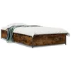 Image de vidaXL Bedframe bewerkt hout en metaal gerookt eikenkleurig 75x190 cm845123