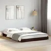 Image de vidaXL Cadre de Lit, Lit Double avec Lattes et Pieds, Lit Adulte de Chambre à Coucher Intérieur, Moderne, Noir 135x190 cm 845161