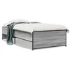 Image de vidaXL Bedframe bewerkt hout en metaal grijs sonoma eiken 100x200 cm845239