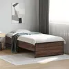 Image de vidaXL Bedframe bewerkt hout en metaal bruin eikenkleurig 90x190 cm845250