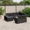 Image de vidaXL Salon de Jardin avec Coussins 11 pcs, Canapés de Terrasse, Ensemble de Meubles de Patio, Mobilier d'Extérieur, Noir 3228915