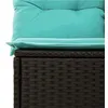 Image de Salon de jardin modulable GENERIQUE resine tressee noir 4 pieces 62 x 55 x 69 cm