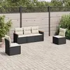Image de vidaXL Salon de Jardin avec Coussins 5 pcs, Canapés de Terrasse, Ensemble de Meubles de Patio, Mobilier d'Extérieur, Noir 3225846