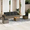 Image de vidaXL Salon de Jardin avec Coussins 7 pcs, Canapés de Terrasse, Ensemble de Meubles de Patio, Mobilier d'Extérieur, Gris 3225871