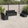 Image de vidaXL Salon de Jardin avec Coussins 7 pcs, Canapés de Terrasse, Ensemble de Meubles de Patio, Mobilier d'Extérieur, Noir 3225873