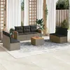 Image de vidaXL Salon de Jardin avec Coussins 8 pcs, Canapés de Terrasse, Ensemble de Meubles de Patio, Mobilier d'Extérieur, Gris 3225885