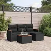 Image de vidaXL Salon de Jardin avec Coussins 5 pcs, Canapés de Terrasse, Ensemble de Meubles de Patio, Mobilier d'Extérieur, Noir 3225908
