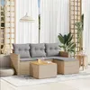 Image de vidaXL Salon de Jardin avec Coussins 5 pcs, Canapés de Terrasse, Ensemble de Meubles de Patio, Mobilier d'Extérieur, Mélange 3225912