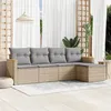 Image de vidaXL Salon de Jardin avec Coussins 5 pcs, Canapés de Terrasse, Ensemble de Meubles de Patio, Mobilier d'Extérieur, Mélange 3225919