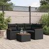 Image de Salon de jardin modulable VIDAXL resine tressee noir 5 pieces x 61.5 x 69 4 personnes