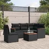 Image de vidaXL Salon de Jardin avec Coussins 6 pcs, Canapés de Terrasse, Ensemble de Meubles de Patio, Mobilier d'Extérieur, Noir 3225978