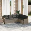 Image de vidaXL Salon de Jardin avec Coussins 6 pcs, Canapés de Terrasse, Ensemble de Meubles de Patio, Mobilier d'Extérieur, Gris 3226004