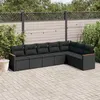 Image de vidaXL Salon de Jardin avec Coussins 7 pcs, Canapés de Terrasse, Ensemble de Meubles de Patio, Mobilier d'Extérieur, Noir 3226027