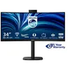 Image de Philips 34B2U3600CH - 3000 Series - écran LED - incurvé - 34" - 3440 x 1440 WQHD @ 120 Hz - VA - 300 cd/m² - 3500:1 - HDR10 - 4 ms - HDMI, DisplayPort, USB-C - haut-parleurs - noir texturé