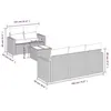 Image de Salon de jardin modulable vidaxl resine tressee noir 6 pieces 62 x 55 x 69 cm 5 personnes