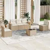 Image de vidaXL Salon de Jardin avec Coussins 6 pcs, Canapés avec Pieds Réglables, Ensemble de Meubles d'Extérieur Patio Terrasse, 3251135