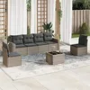 Image de vidaXL Salon de Jardin avec Coussins 7 pcs, Canapés avec Pieds Réglables, Ensemble de Meubles d'Extérieur Patio Terrasse, 3251157