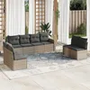 Image de Salon de jardin modulable Vidaxl resine tressee gris 8 pieces 62 x 62 x 69
