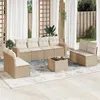 Image de Salon de jardin modulable GENERIQUE beige 8 personnes 9 pieces 62 x 55 x 69 cm resine tressee