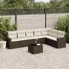 Image de Salon de jardin modulable Vidaxl resine tressee marron 8 pieces x 65.5 x 69