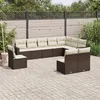Image de Salon de jardin modulable GENERIQUE resine tressee 10 personnes 10 pieces 62 x 62 x 69 cm marron