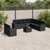 Image de vidaXL Salon de jardin 10 pcs avec coussins noir résine tressée 3251492