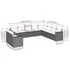 Image de Salon de jardin modulable vidaxl 1 personnes resine tressee gris 62 x 62 x 69 cm 10 pieces