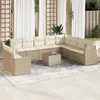 Image de vidaXL Salon de Jardin avec Coussins 11 pcs, Canapés avec Pieds Réglables, Ensemble de Meubles d'Extérieur Patio Terrasse, 3251515